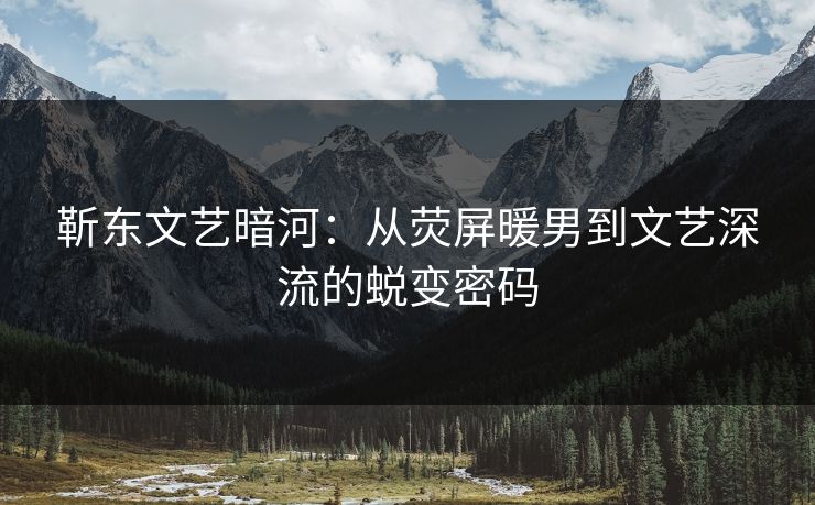 靳东文艺暗河：从荧屏暖男到文艺深流的蜕变密码