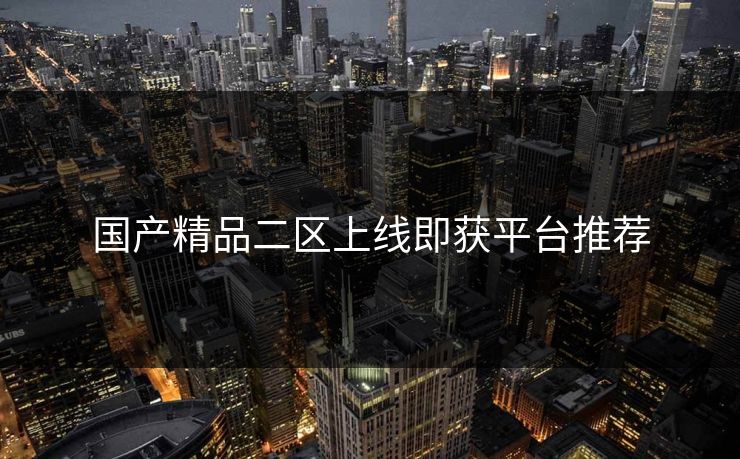 国产精品二区上线即获平台推荐